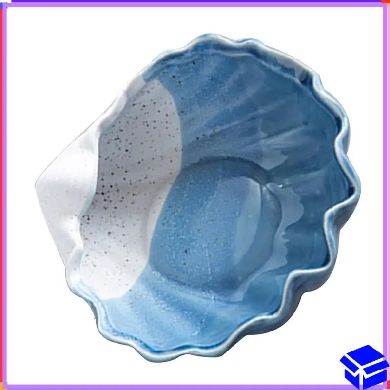 

Reliable 1 Piece Shell Jewelry Dish Tray Shell Ring Holder Dish Jewelry Tray Blue Ceramics For Home Decor Jewelry Decor