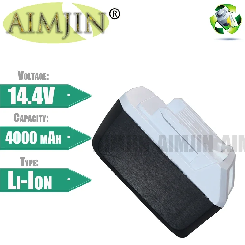 

2024 new Li-Ion Battery 14.4V 4.0AH Rechargeable For Makita Replace Battery Mak BL1415G BL1413G BL1460G DC18WA UH480D