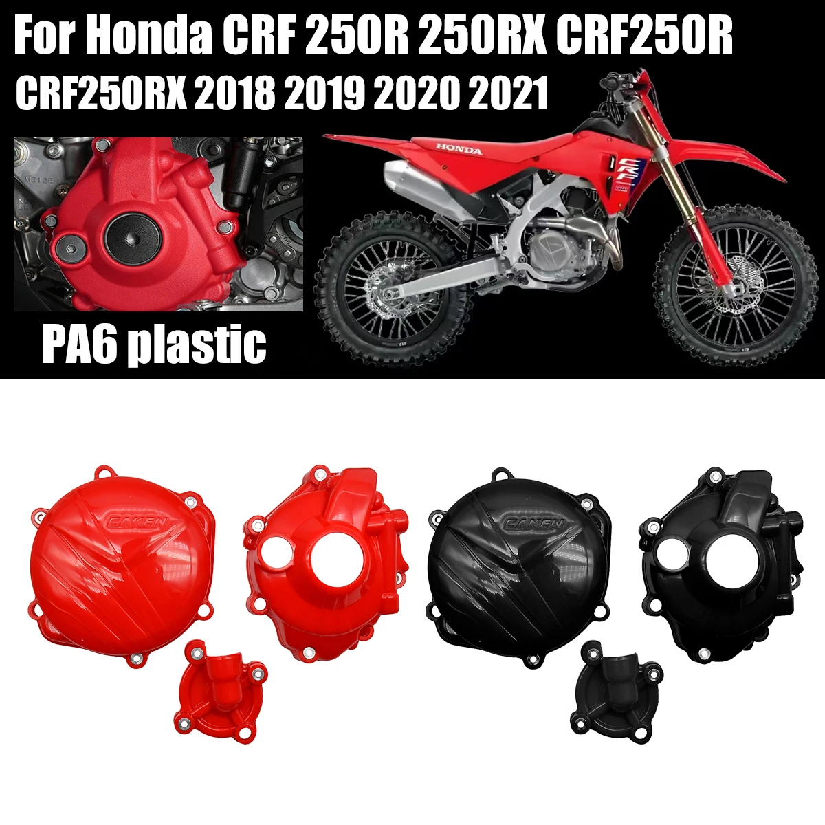 

For Honda CAKEN Motorcycle Ignition Guard Water Pump Cover Clutch Protector CRF 250R 250RX CRF250R CRF250RX 2018 2019 2020 2021