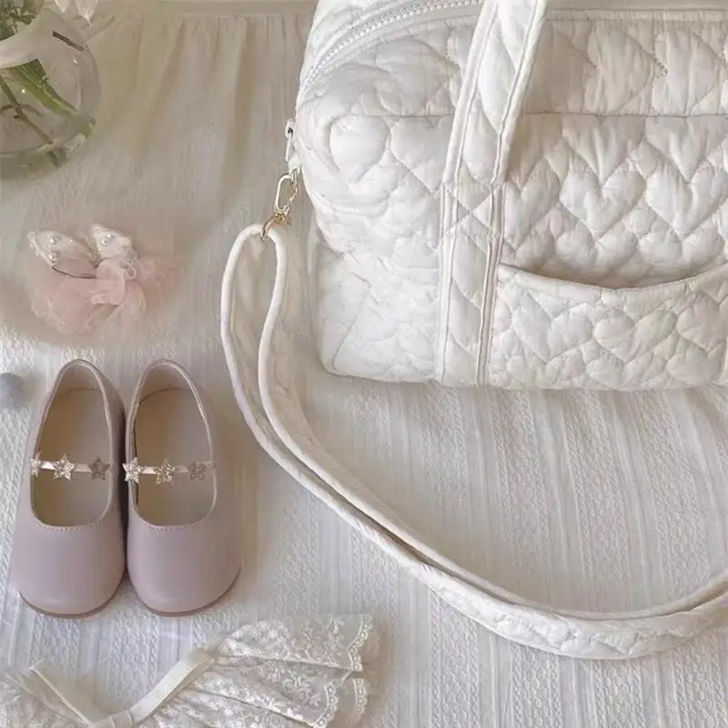 QX2D 대용량 엄마 가방 기저귀 가방 여성 크로스 바디 가방 여행 저장 가방 가벼운 숄더백 단색 핸드백