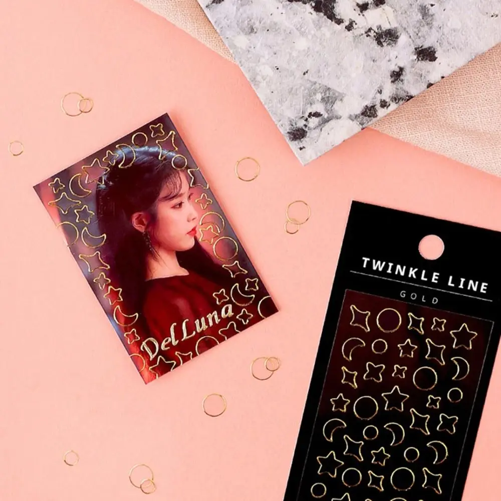 Stiker Album Foto Stiker Bintang Bulan Seri Fantasi Stiker Bronzing Transparan Stiker Laser PVC Stiker Dekorasi