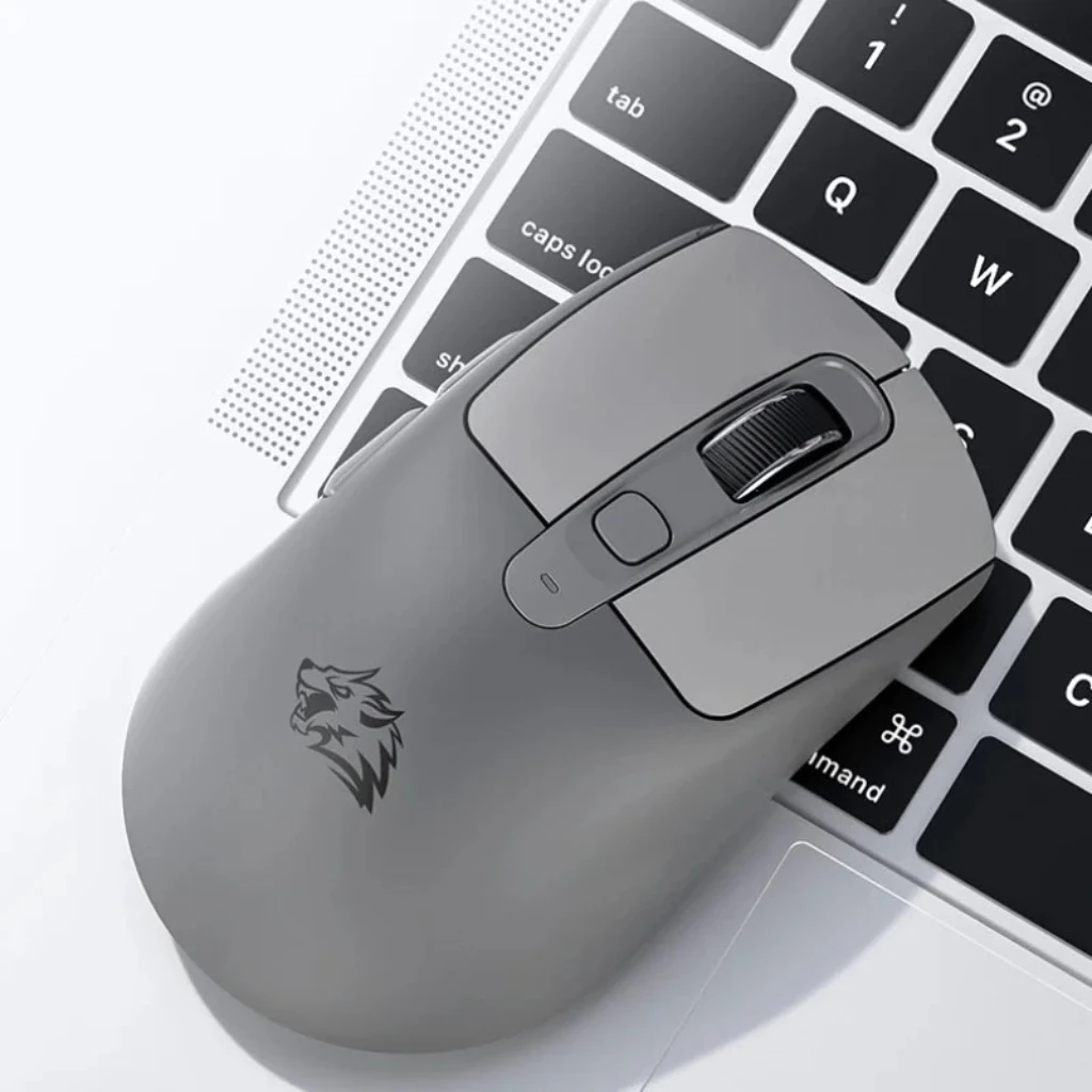 Free Wolf A3 Wireless Mouse - Dual Mode (2.4G/BT), Ergonomic Design, Silent Clicks, 1600DPI, for Office/Gaming on PC/Laptop