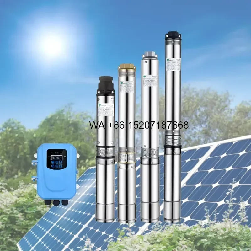Wmwmnu High Head Submersible Solar Water Pump 200 Meter Deep Well for Irrigation