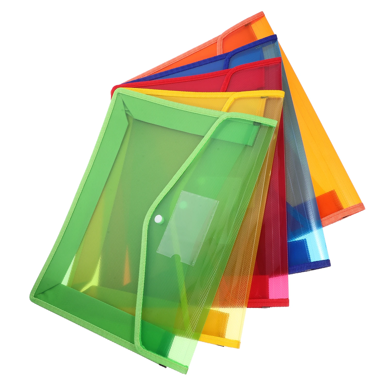 

5pcs A4 Clear Plastic Folders Plastic Envelop Office Supplies Document Folder Storage Bags File Organizer