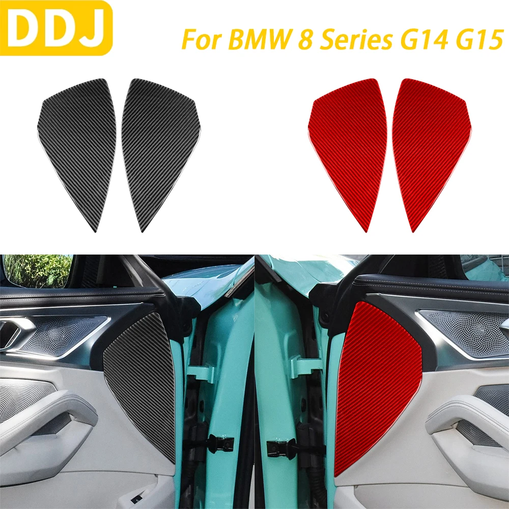

Для BMW 8 серии G14 G15 2019-2022 автомобильные аксессуары из углеродного волокна, внутренняя дверная панель, буферная подушка, декоративная наклейка на отделку