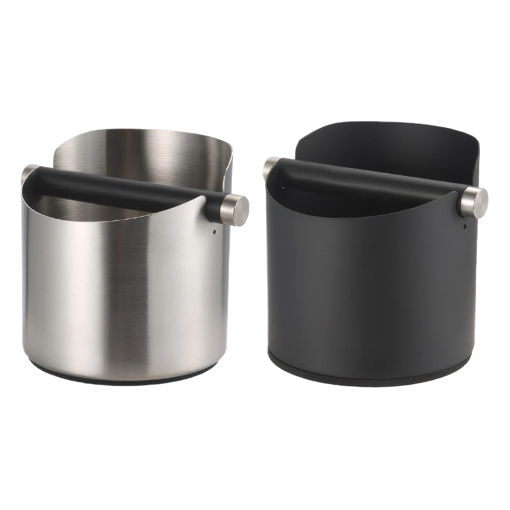 Stainless Steel Coffee Grounds Box Bar Table Espresso Machine Knocking Grounds Box Round Mini Tea Grounds Bucket Barista Tools