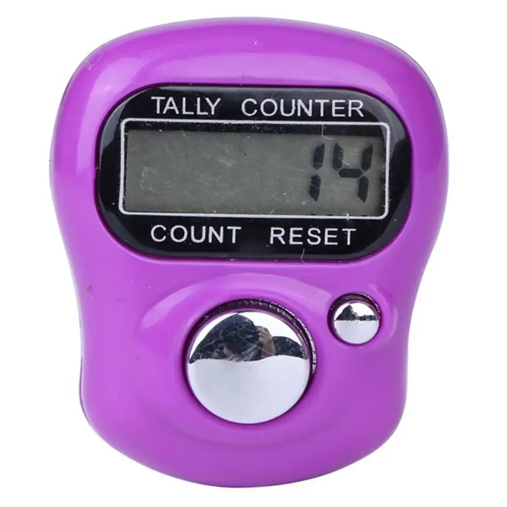 Elétrica Mini Dedo Contador com LCD Digital, Tally Counter, Ponto Marker, Costura, Tricô, Tecer, Buda, Rezar, Futebol, Display Digital