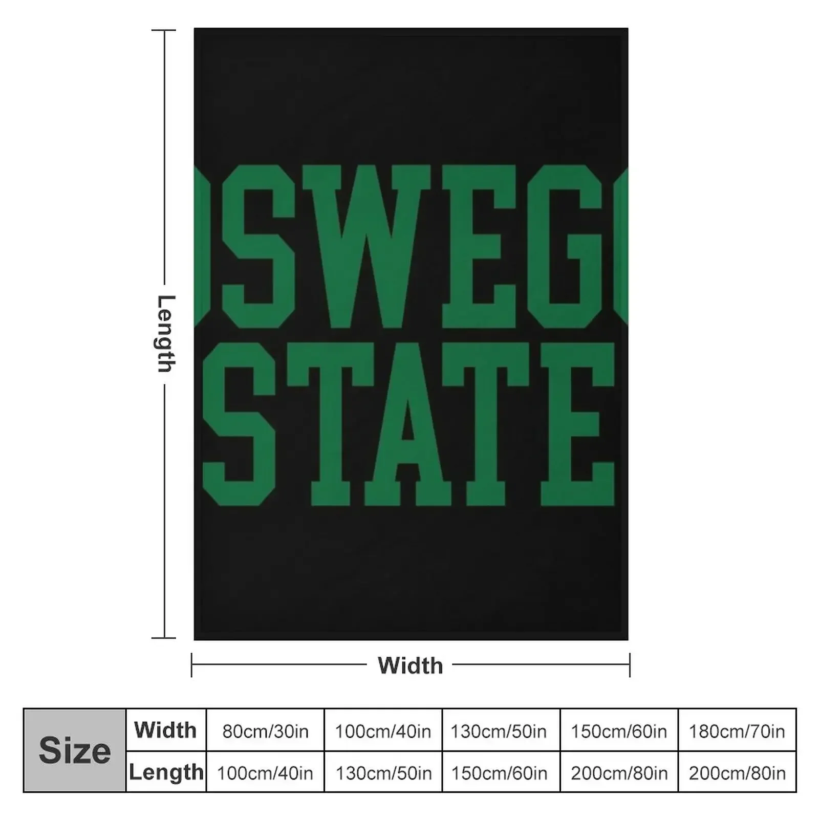 suny oswego - college font Throw Blanket Soft Beds Hair Blankets