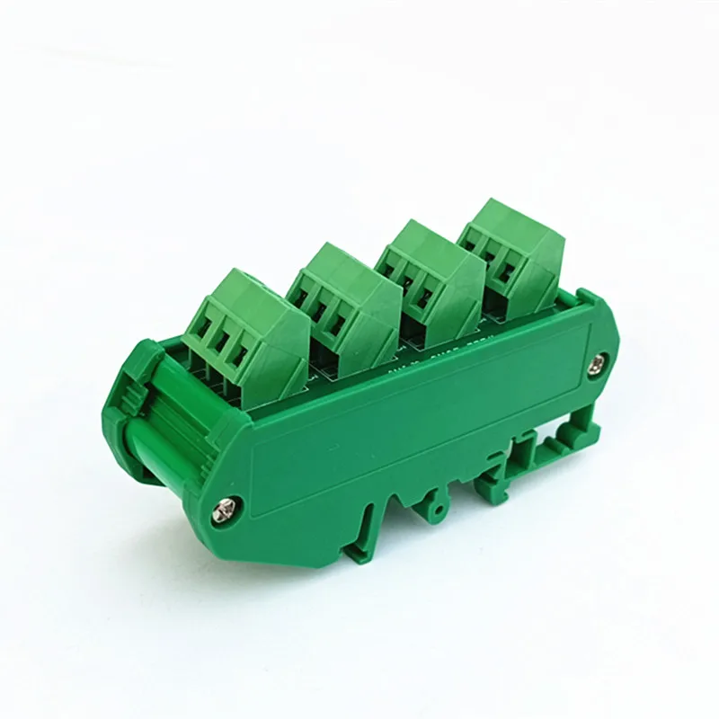 Slim DIN Rail Mount 30A/300V 4x3 Position 45°Italic Screw Terminal Block Distribution Module.
