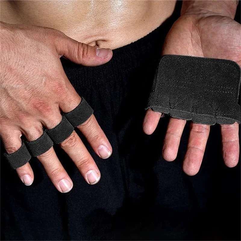 Leather Weight Lifting Training Gloves Palm Protection Women Men Fitness Sports Gymnastics Grips Pull Ups Weightlifting Workout