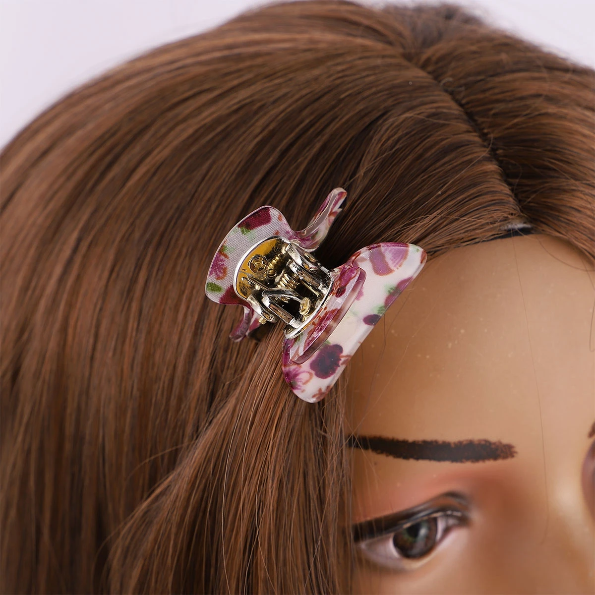 

8pcs Floral Hair Clips Durable Acrylic Claw Strong Grip For Thick Thin Hair Shower Cooking Use Fashionable Ponytail Holders