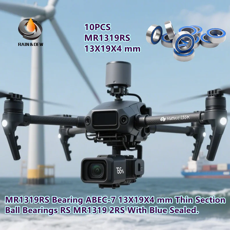 

10 шт. MR1319RS подшипник ABEC-7 13X19X4 мм тонкого сечения MR1319-2RS шарикоподшипники RS MR1319 2RS с синей герметичностью