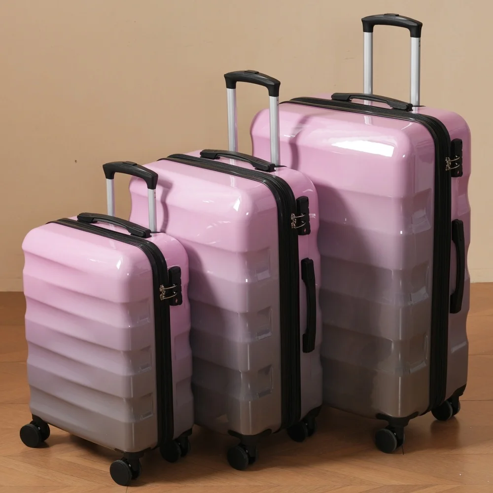 

Hardshell Suitcases with Spinner Wheels and TSA Lock, Lightweight Durable PC+ABS, Vibrant Glossy Expandable Design(20"/24"/28")