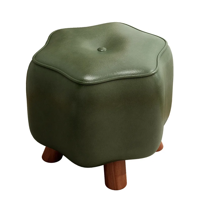 Small stool home low stool living room stool creative children's seat cushion sturdy and durable sofa footstool image 2