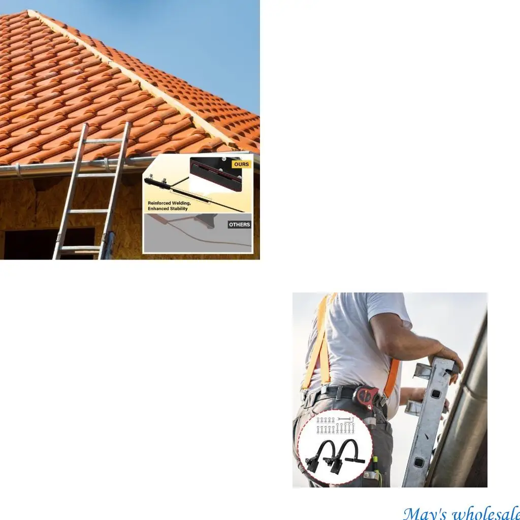 Roof Ladder Hook  High Strength Steel Hook Ladder Safety Accessories Simple Installation for Fast & Secure Installation 448A