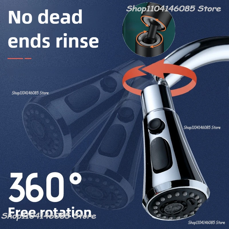 Universal Kitchen Faucet Extender 360° Swivel Aerator Plastic Splash Guard Strainer Sink Aerator Spout  Kitchen Accessories