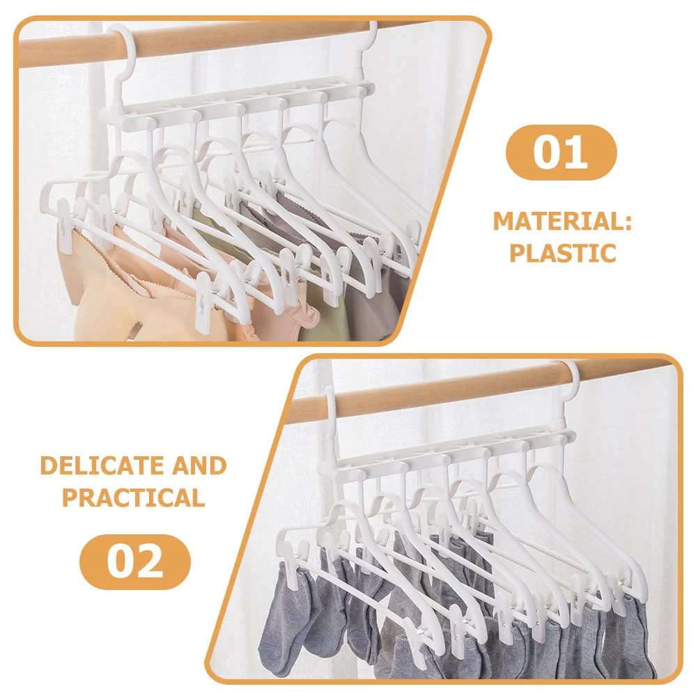 رف تجفيف الملابس السحري المرن، شماعة معطف بيضاء قابلة للطي، منظم منزلي، موفر للمساحة، شماعة معطف، رف تجفيف الملابس #5