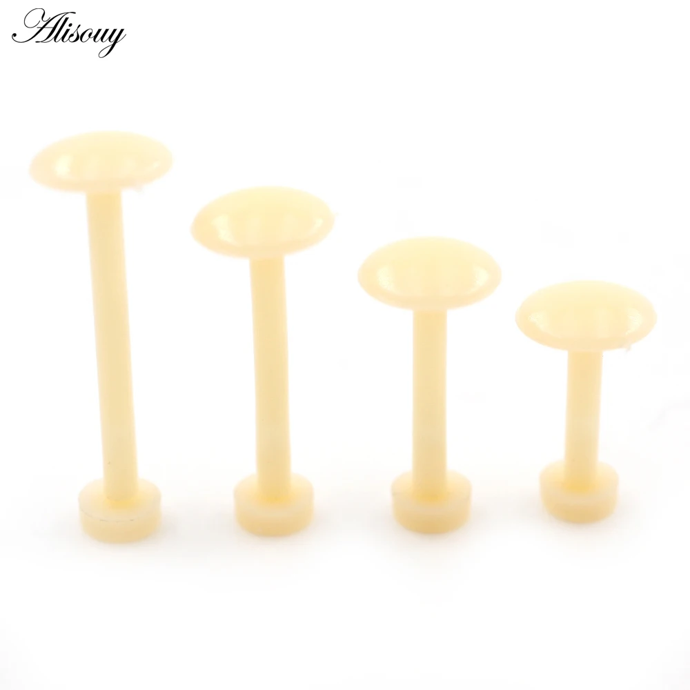 Alisouy 1PC Flesh-color UV Acrylic Threadless Bar Labret Lip Ring Ear Cartilage Tragus Helix Stud Earring Piercings Body Jewelry