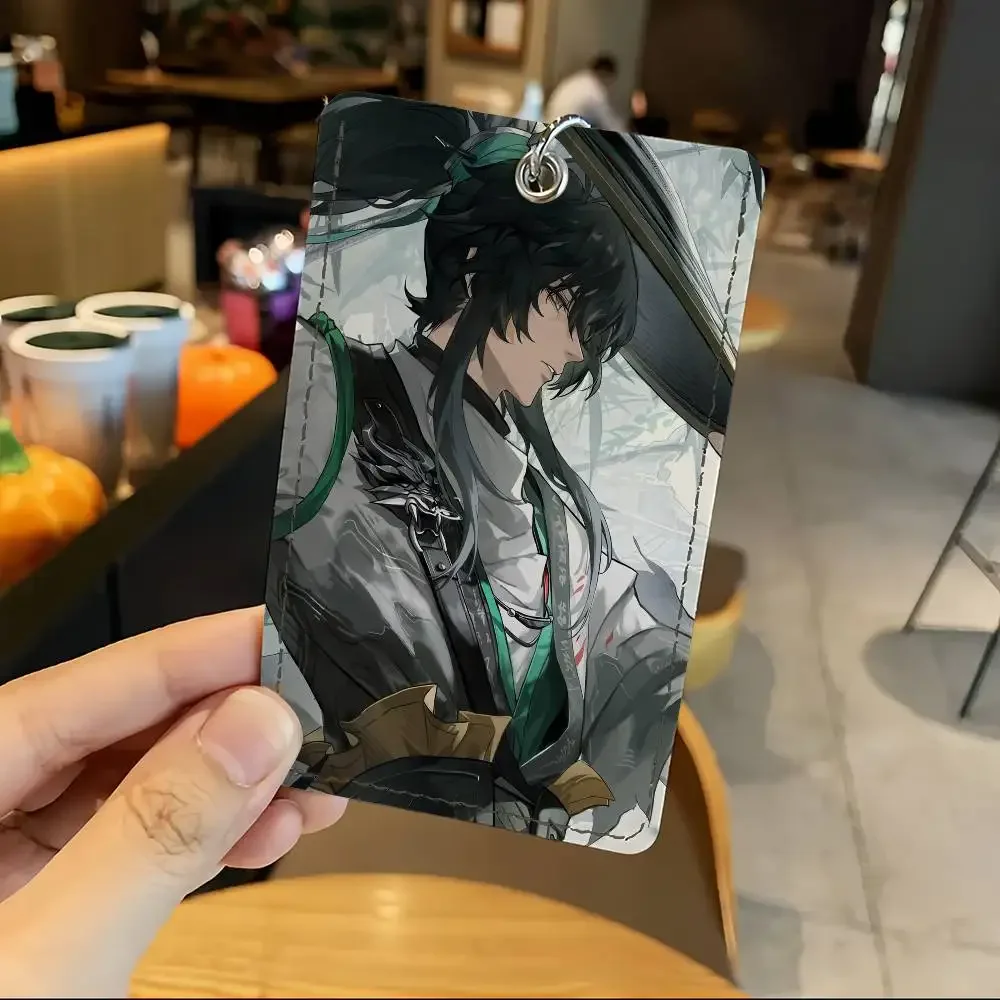 لعبة Wuthering Waves تشيو يوان حامل بطاقة المفاتيح حلقة رئيسية قفل الباب الوصول واقية للهدايا الأمنية