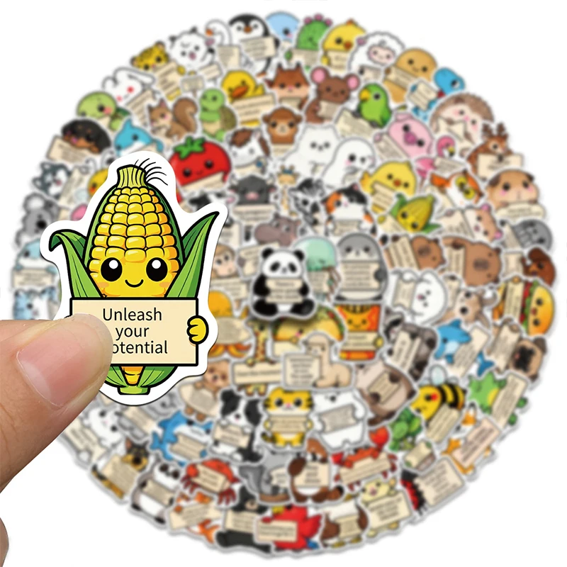 100PCS Emotional Support Animal Stickers Motivational Affirmation Sticker Waterproof Vinyl Affirmation Decals for Water Bottles