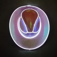 New Color Cowboy Hats Summer Beach Night Hat Wireless Luminous LED Hat Pearlescent Cowboy Hat Glow In Party
