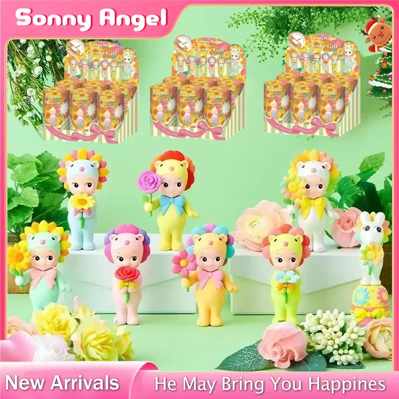 Anime Sonny Angel Blind Box Flower Series Kids Toys Angel Girls Candy House Series Figurines Car Decorations Christmas Gifts