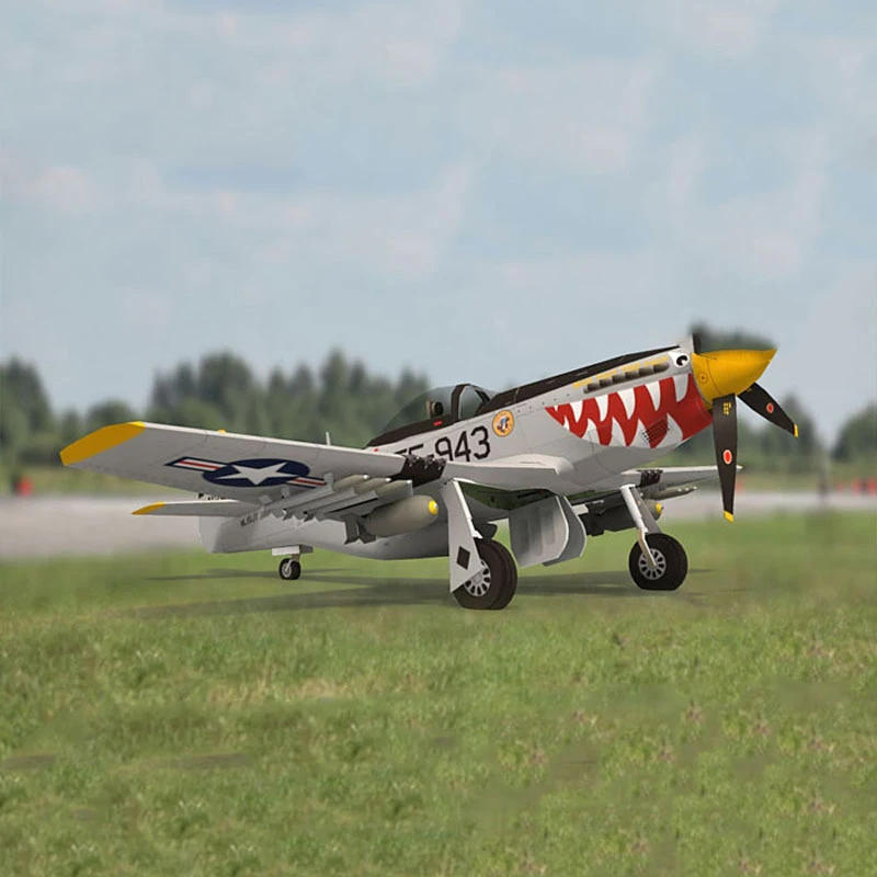 1:33 P-51D papier myśliwski Mustang Model samolotu bombowiec wersja samolotu ręcznie robiona zabawka do kawałek układanki wojskowego