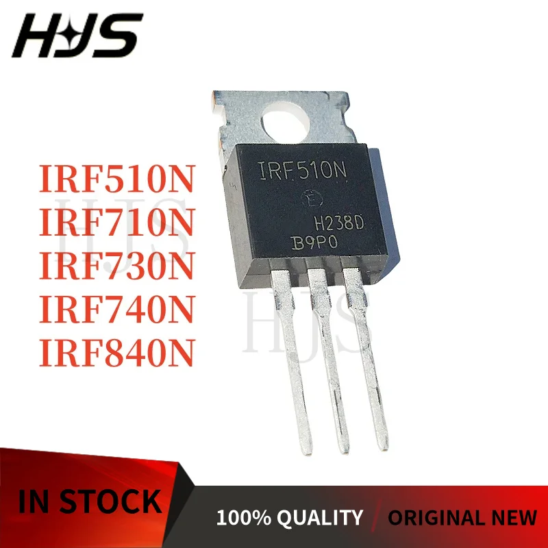 10 peças irf510 irf740 irf840 to-220 irf510n irf730 irf710 irf740n irf840n irf730n componente eletrônico de alta potência em estoque