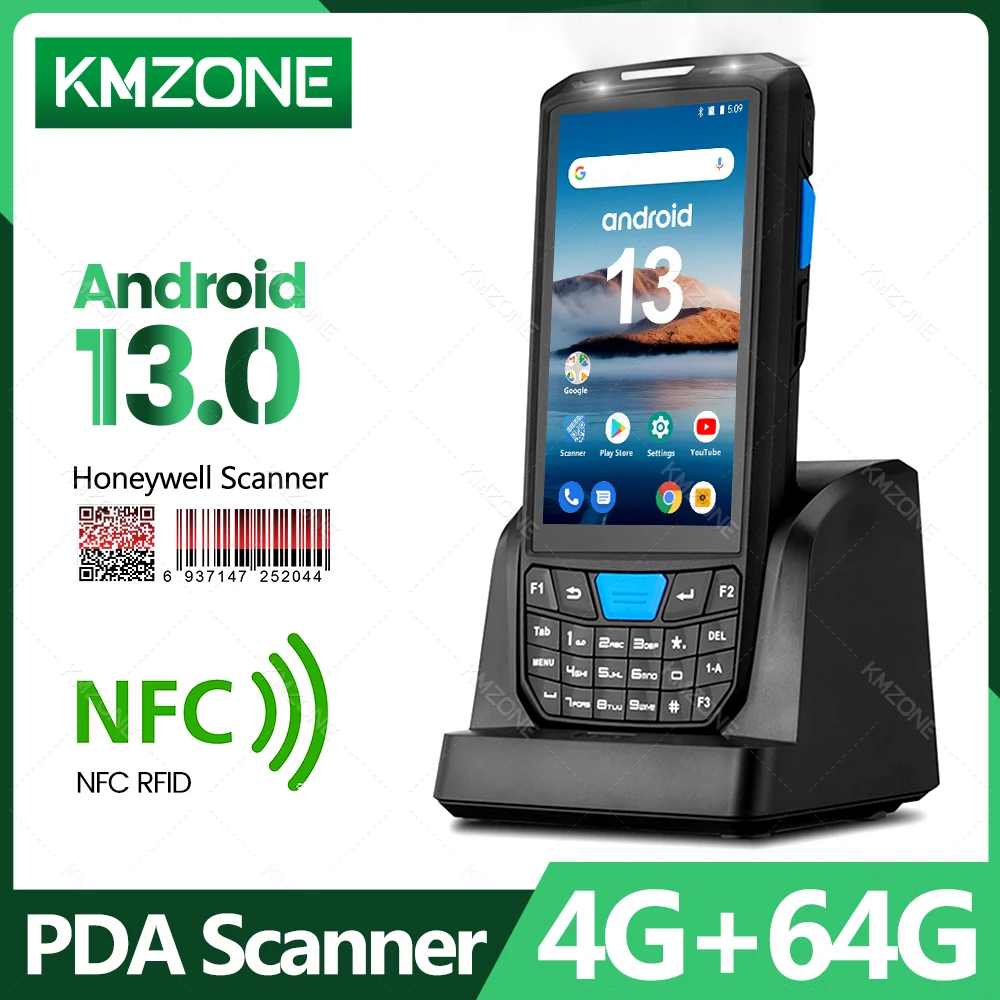 

Android 13 PDA сканер штрих-кода 1D 2D QR-код Honeywell Newland сканер IP66 Wifi 4G Клавиатура NFC PDA терминал данных с ручками