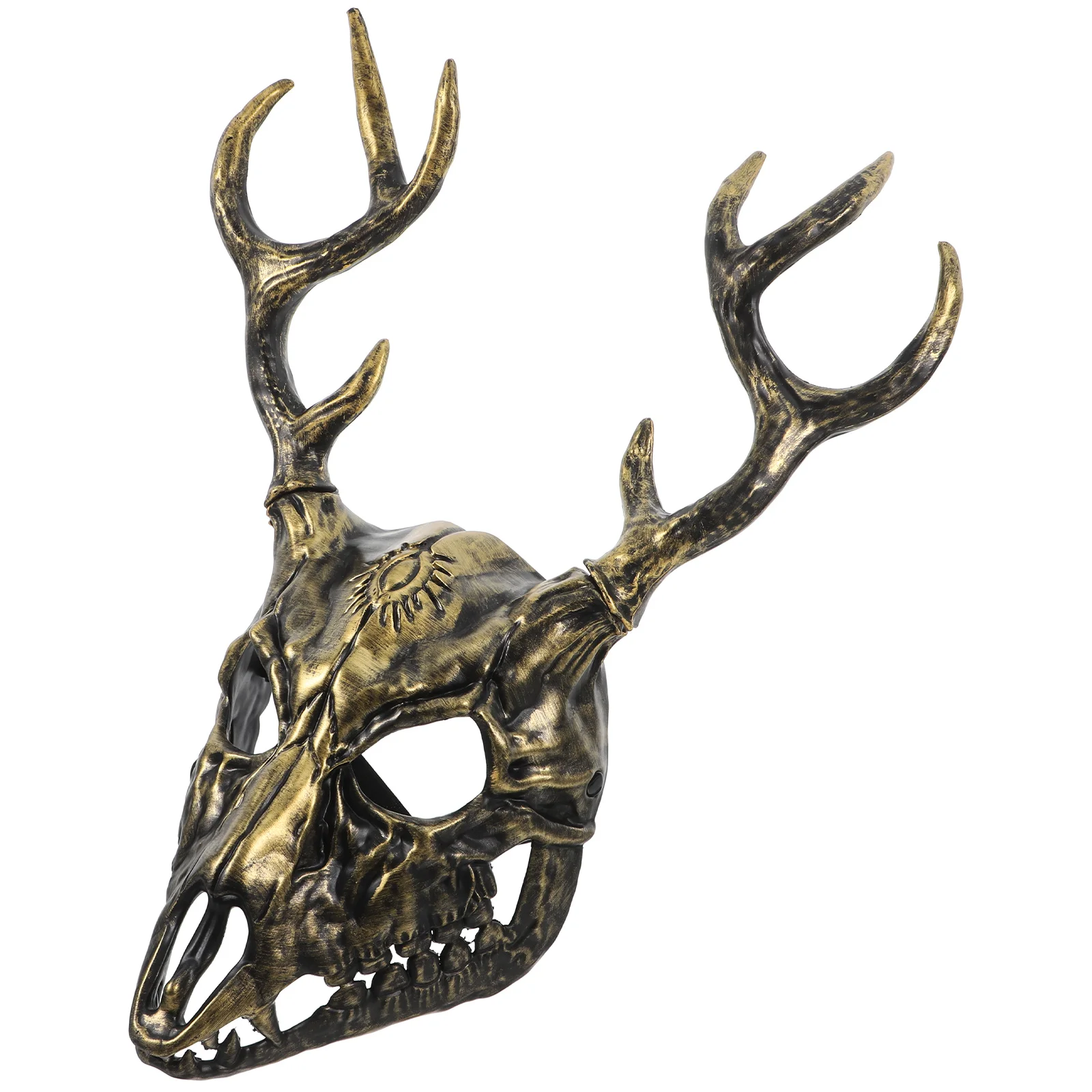 Topeng Bertanduk Realistis untuk Cosplay Halloween, Topeng Hewan Rusa dengan Desain yang Dapat Dilepas, Nyaman Dipakai, untuk Pesta Topeng dan Pameran Renaisans