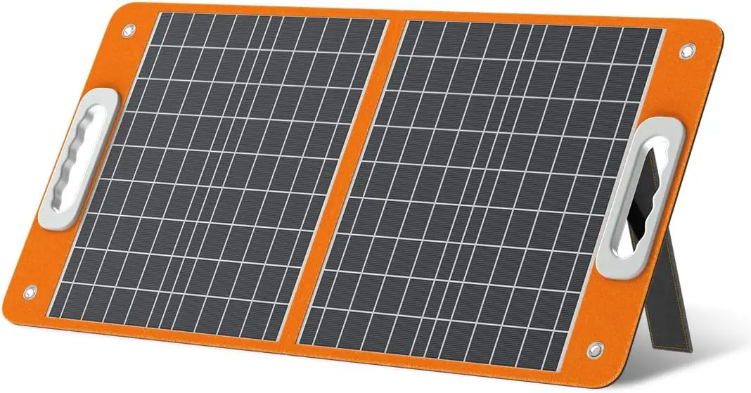 Foldable Solar Panel, 18V/60W Portable Solar Charger Charge for Portable Power Station, Phone, Laptop, with DC Output, 45W USB-C