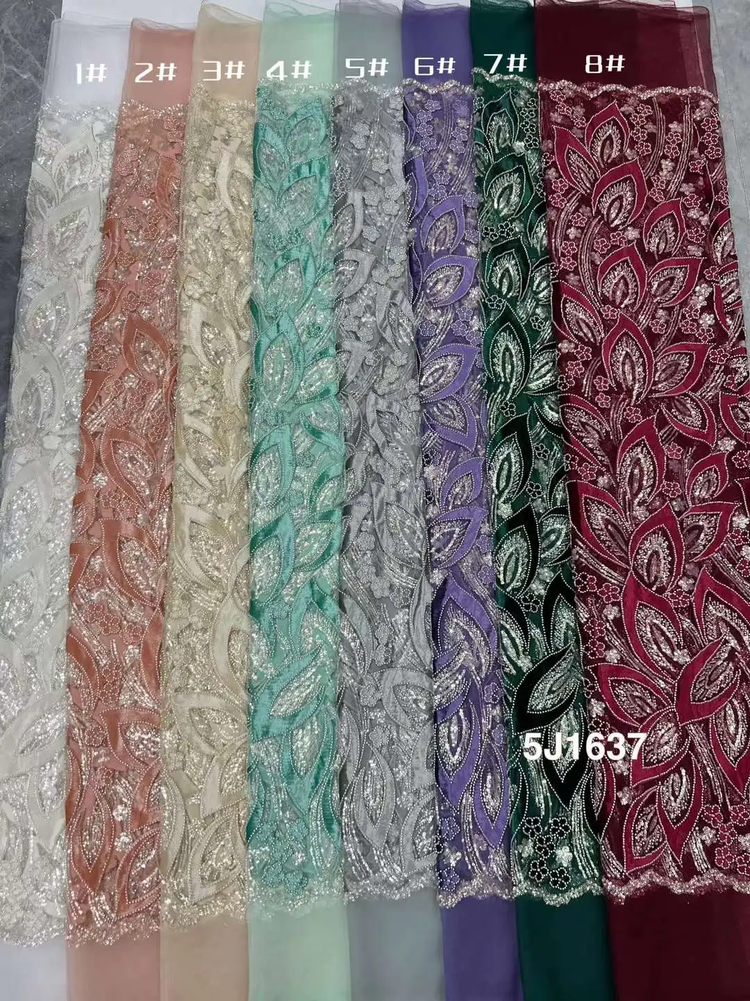 African Sequins Lace Fabric 2024 High Quality Embroidery Groom Nigerian Bridal French Tulle Lace Fabric For Wedding Dresses Sew