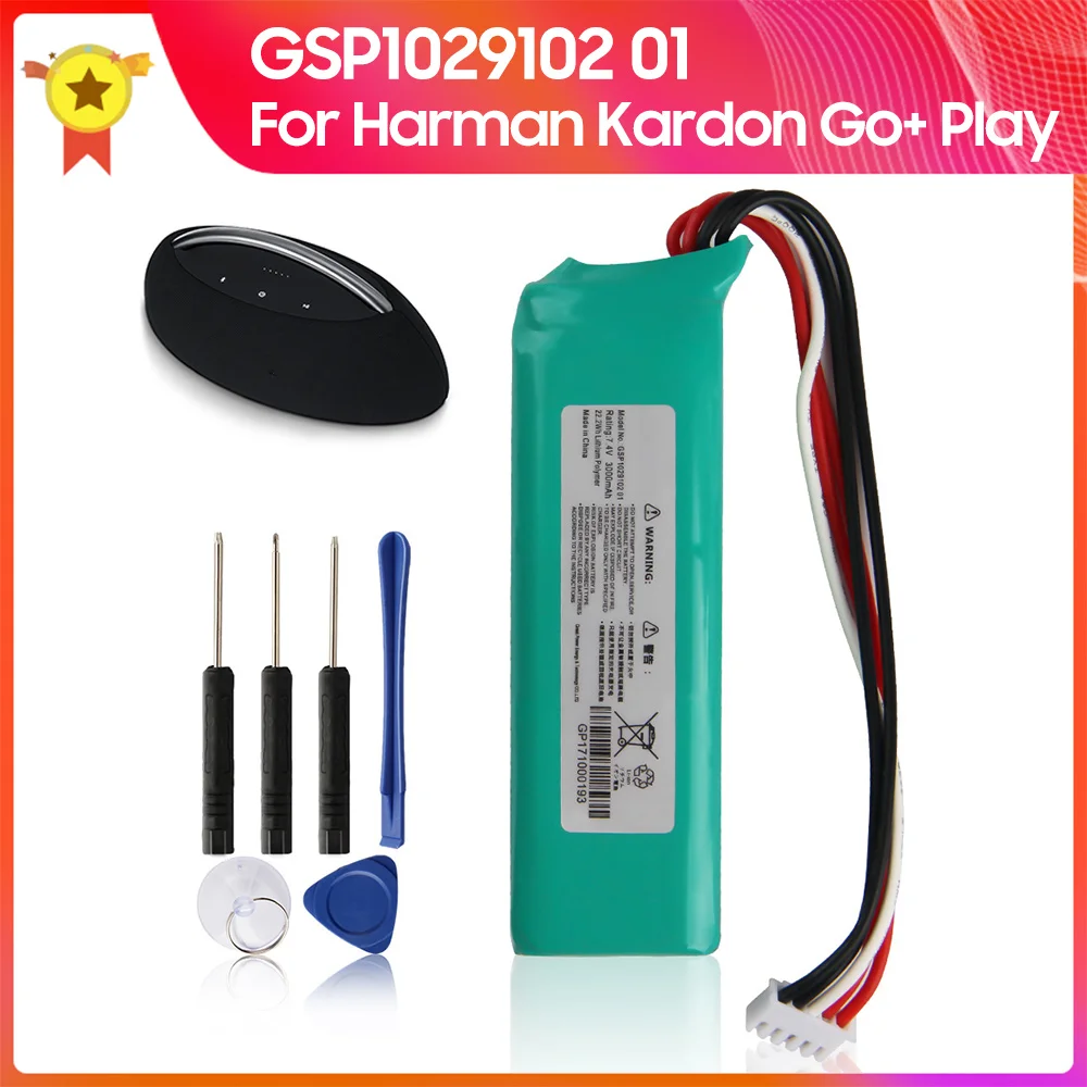 

Replacement Battery GSP1029102 01 for Harman Kardon Go-play Bluetooth Speaker Sound trumpet Speaker Battery + Tools