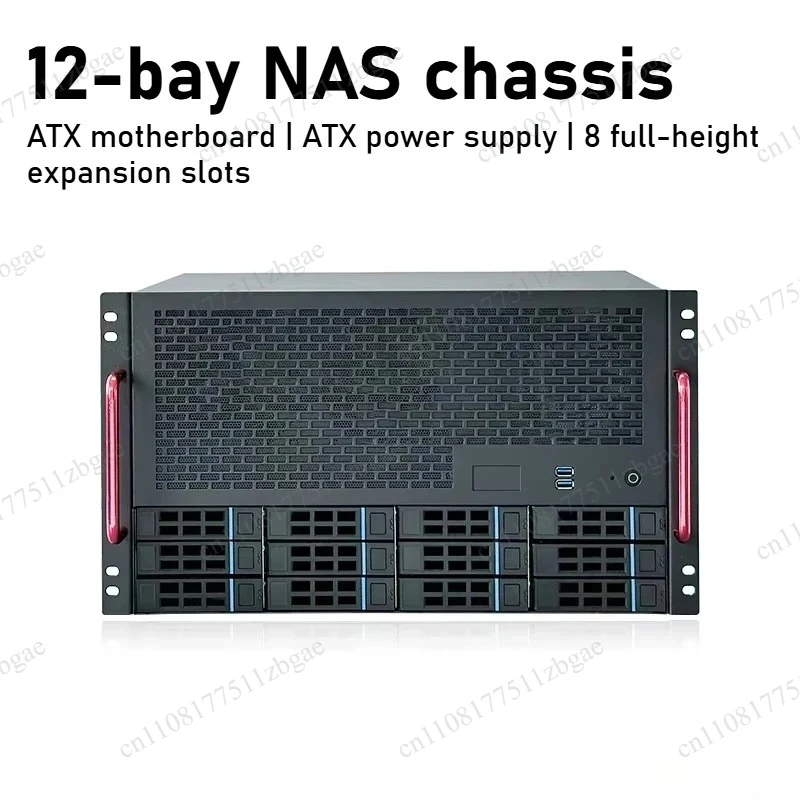 12-Drive Bay Compatible All-in-One Server Housing Network Storage Server Cabinet ATX Motherboard