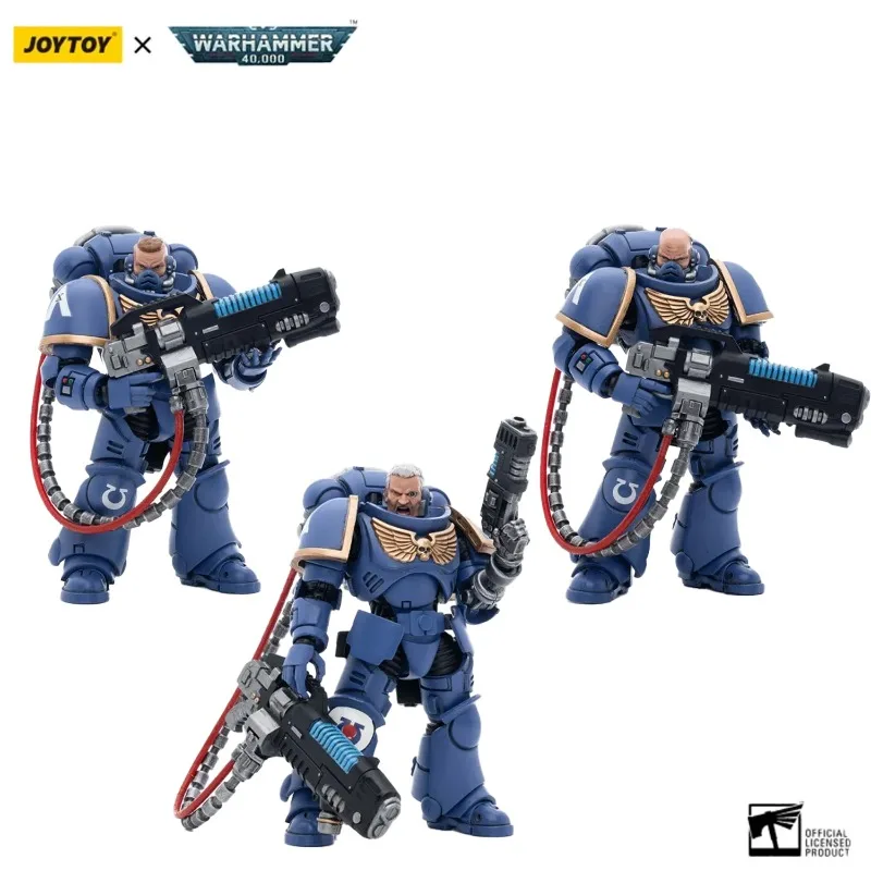 JOYTOY Warhammer 40k 1/18 Ultramarines Hellblasters Action Figure Sergeant Ulaxes Brother Paxor Torsus Game Soldier Model Gifts