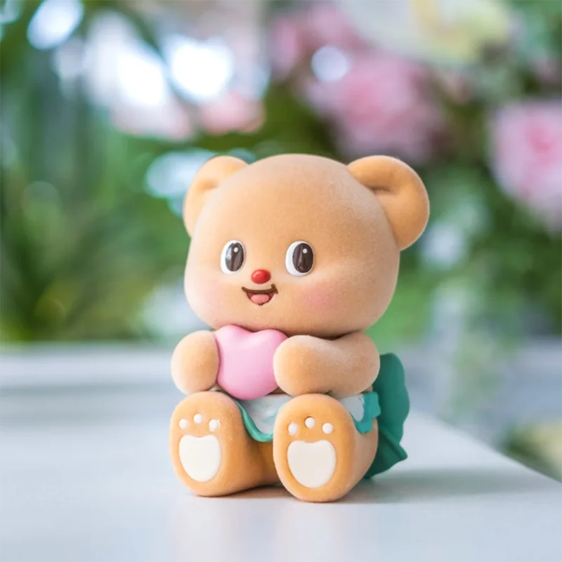 Butterbear Sweet Life Series Blind Box Doll Toys Action Figure Butterbear Flocking Figurines Desktop Gifts For Kids Girls