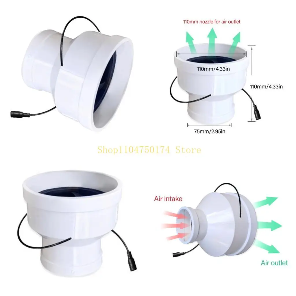 

Линейный канальный вентилятор от 75 мм до 110 мм, 12 В, 3 Вт, вытяжной вентилятор для вентиляционных систем с высокой скоростью