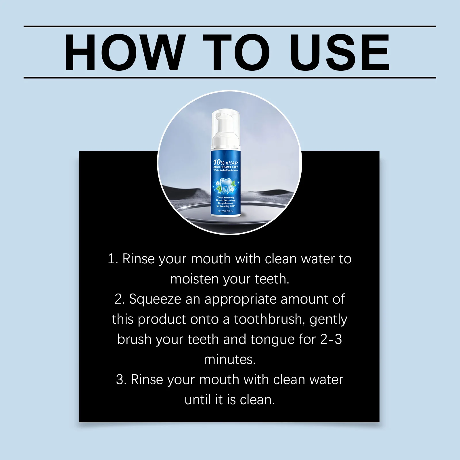 10% Nhap Whitening Toothpaste Foam Remineralizing Enamel Repair Gentle Deep Cleaning Lasting Breath Freshening Oral Care Mousse