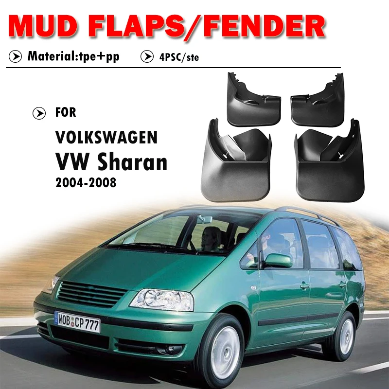 

For Volkswagen Sharan 2004 2005 2006 2007 2008 Mudguard Fender Mud Flaps Guards Splash Mudflaps Car Accessories Front Rear 4pcs