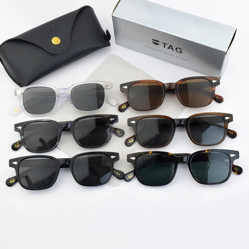 

2025 Luxury brand sunglasses mens high quality vintage sunglasses men UV400 Fashion retro Acetate square sun glasses for women