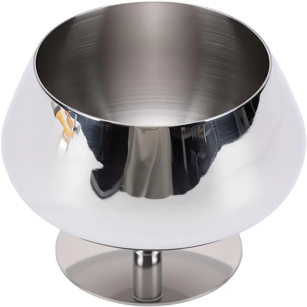 Reusable 300ml Dessert Cup Rustless Steel Polished Pedestal Bowl Practical Tall Footed Tall Footed Cup For Cocktail Serving