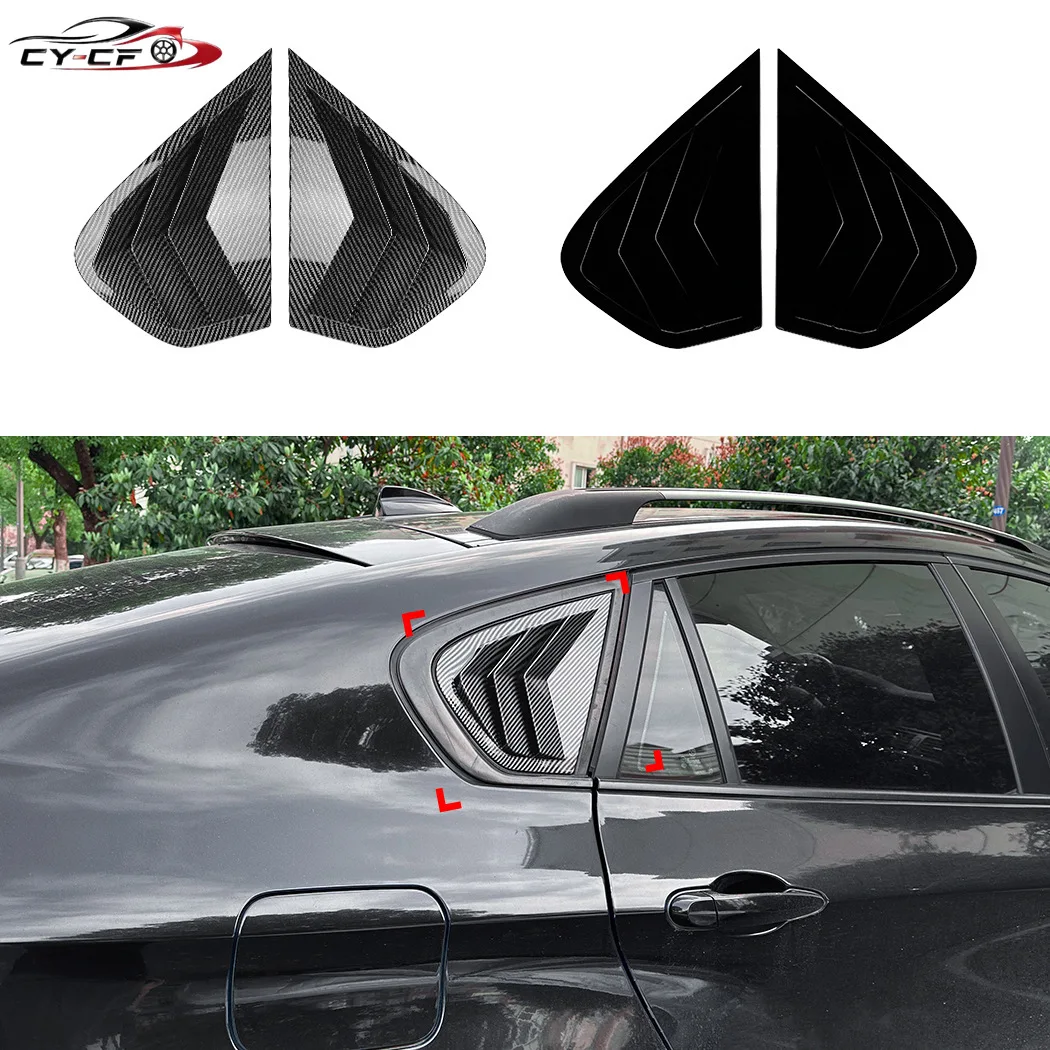 

E71 E72 Louver For BMW X6 E71 E72 2008 2009 2010 2011-2014 Triangle Louver Shark Gill Shaped Rear Window Decorative WindowVent
