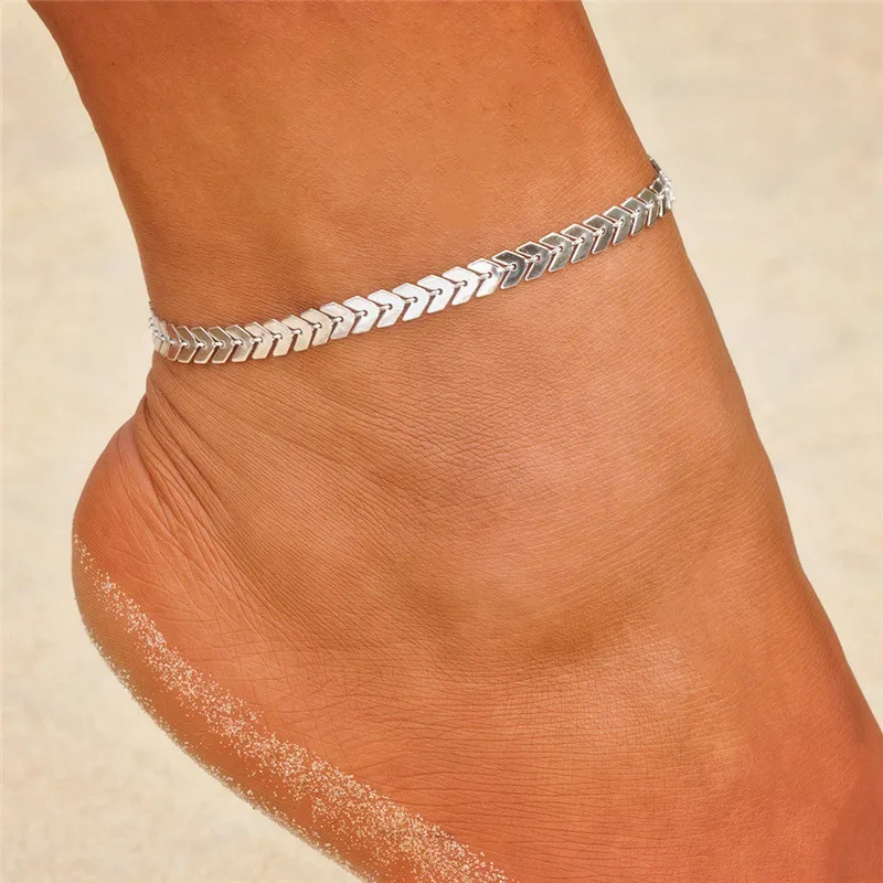 2pcs Simple Elegant Copper Anklets for Women, Beach Ready