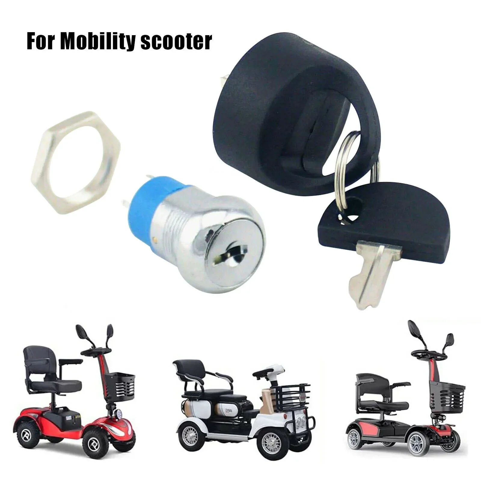 

Brand New Chrome On Off Spare Ignition Switch Lock Open Lock Core Blade Structure Scooters Zinc Alloy Lock Shell