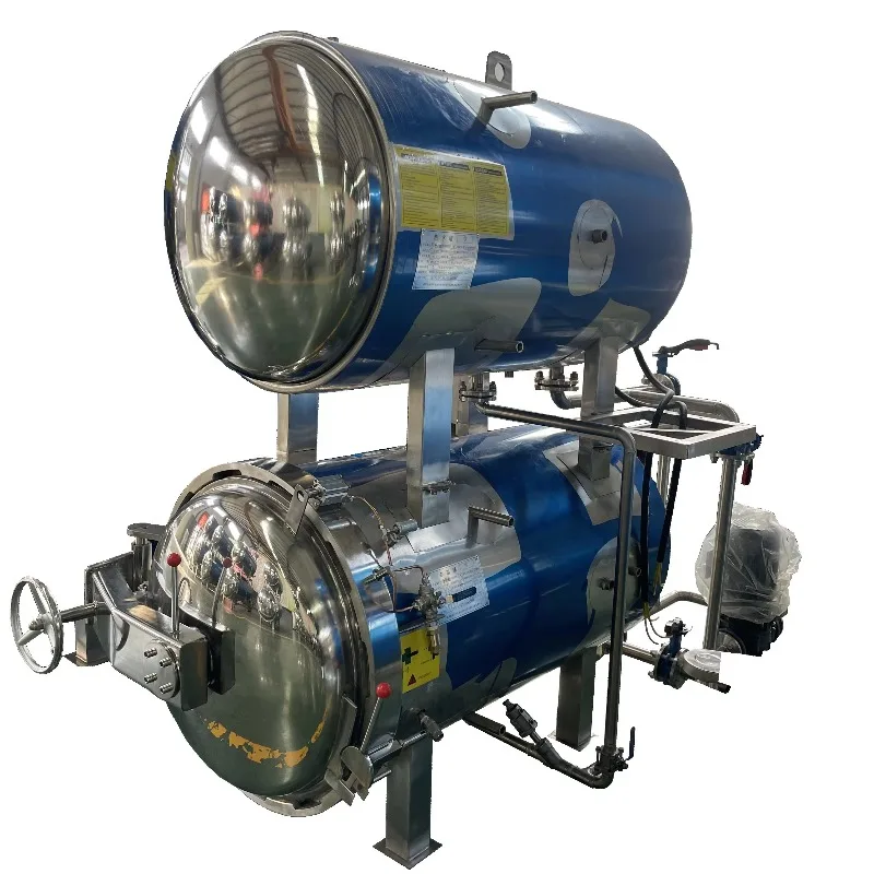 Water Spray Immersion Retort Sterilizer Autoclave Glass Tin Can Food Beverage Processing Machine Commercial Sale Support Custom