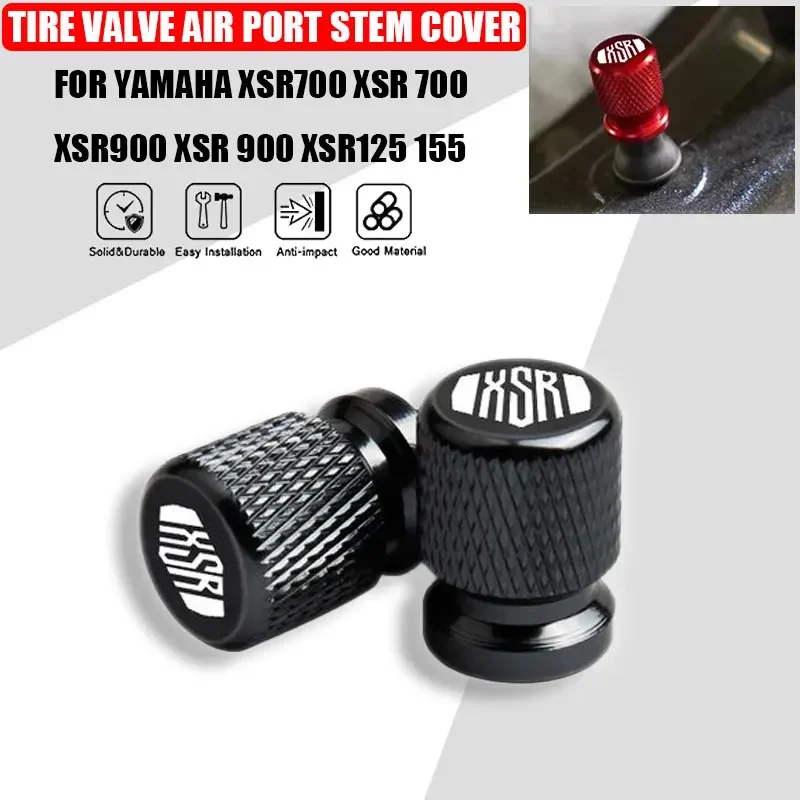 2 Pcs Motorcycle Accessories For YAMAHA XSR700 XSR 700 XSR900 XSR 900 XSR125 155 Metal Tire Valve Air Port Stem Cover Caps