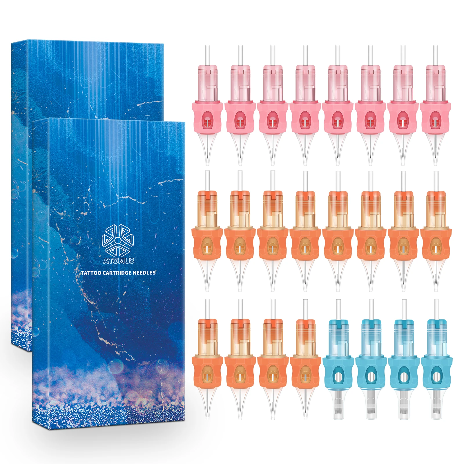 

50 шт. одноразовые чашки с чернилами в виде черепа, иглы для картриджей для татуировки, 5 шт. 1007RS 9RS 7M1 9M1, силиконовый чехол, иглы для татуировки для ручки для татуировки