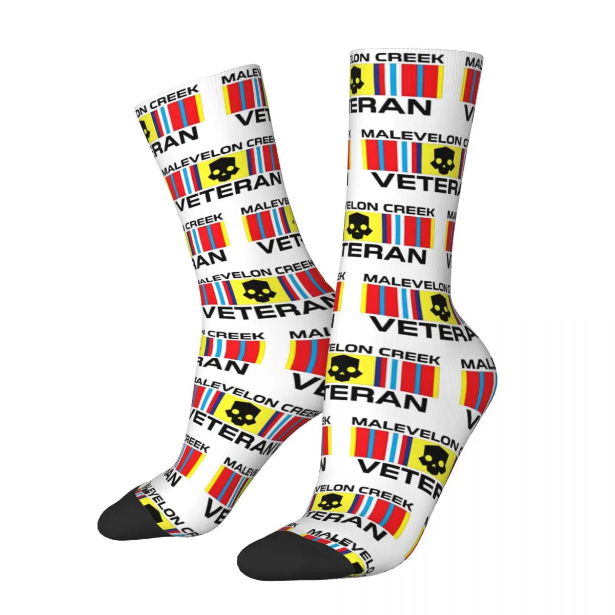 New Male Men Socks Harajuku Helldivers 2 Malevelon Creek Veteran Sock Skateboard Women Socks Spring Summer Autumn Winter