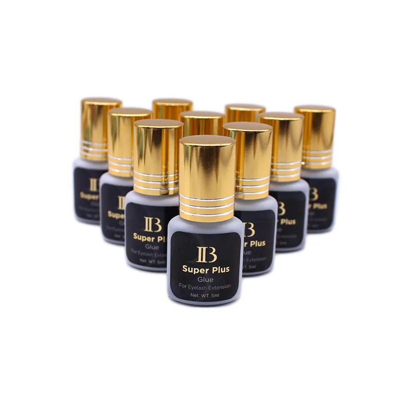 3/5/10Pcs IBeauty Super Plus Glue Gold Cap 5ml Waterproof Latex Free 1-2s Fastest Original Korea Lashes Extension Glue Makeup