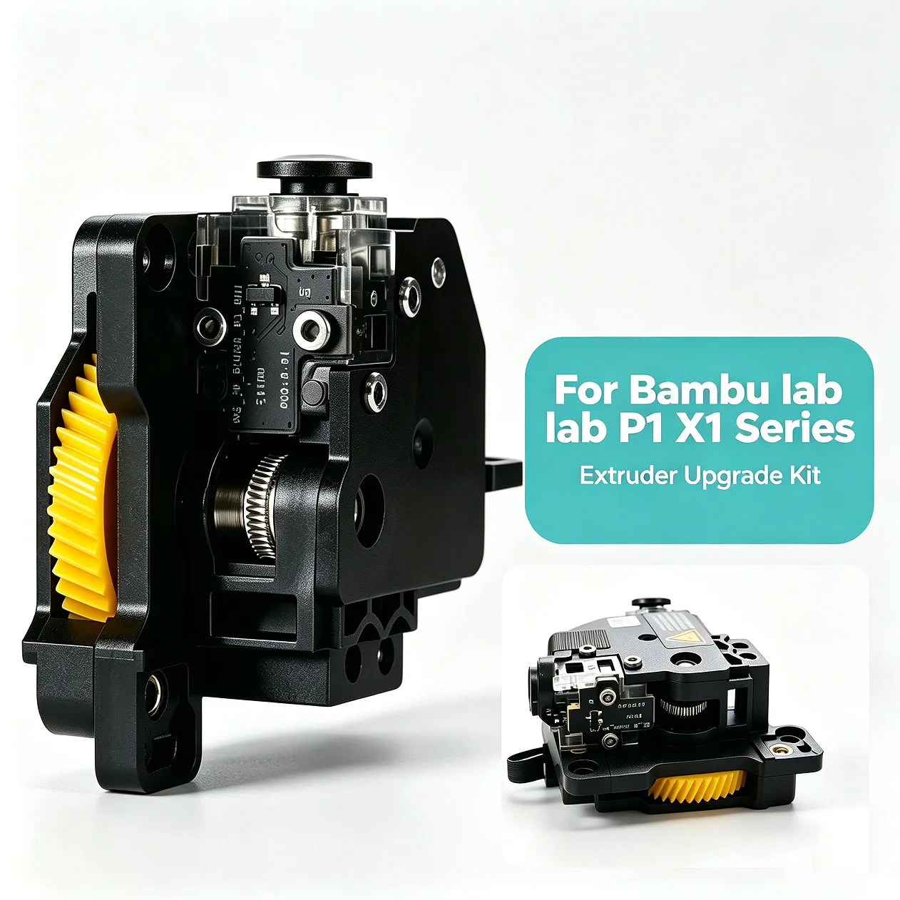 Original Hardened Steel Extruder Unit for Bambu Lab P1/X1 Series Compatible with P1S P1P Hotend Extruder Gear